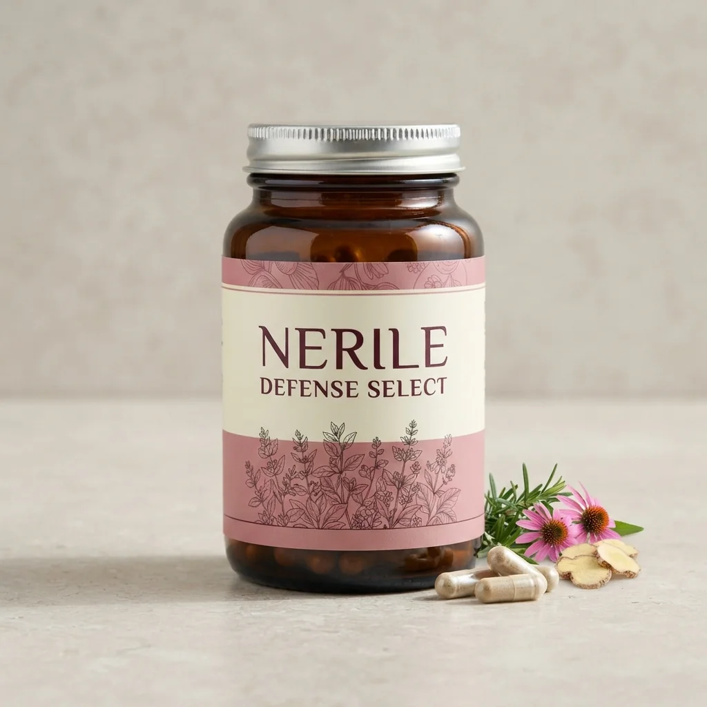 Nerile Defense Select flaske med ingredienser